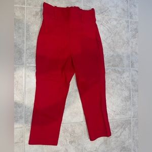 Deadly Dames Red high waisted capri pants